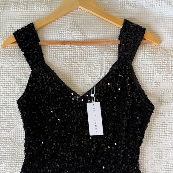 Baltic Born Dresses & Skirts - Baltic Born Dress Monroe Sequen Maxi Gown Black Womens Size Medium